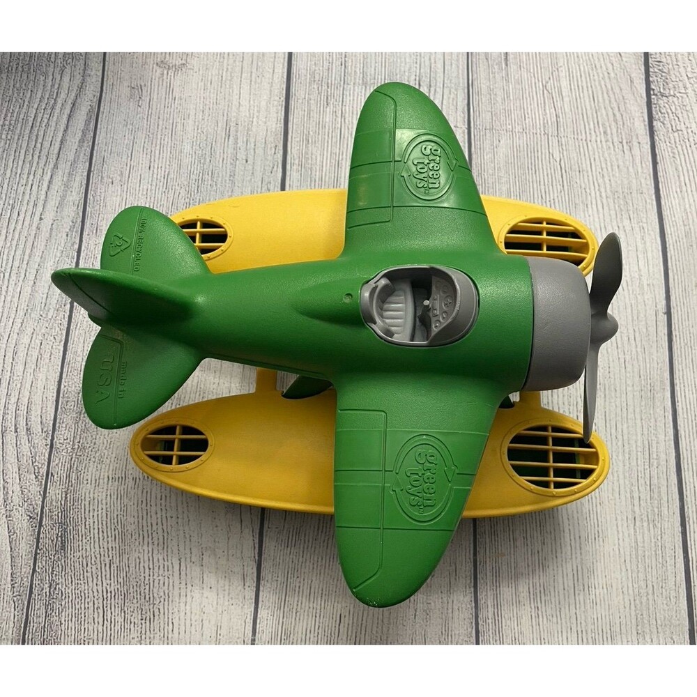 Green Toys Seaplane Sea Plane, Green & Yellow